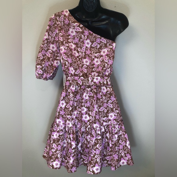 NWT Jason Wu One Shoulder Belted Mini Dress Size XS - Picture 6 of 8